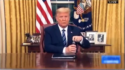 Donald Trump’tan koronavirüs açıklaması öncesinde olay görüntüler
