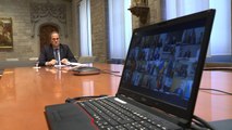 Torra participa en la videoconferencia de presidentes autonómicos
