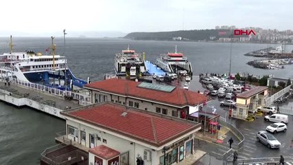 ÇANAKKALE Gökçeada ve Bozcaada feribot seferlerine poyraz engeli