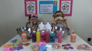 Sophia e Alice Fazendo  Slime Colorido no Estilo Barbie, Arco-Íris, Frozen e Estrelas