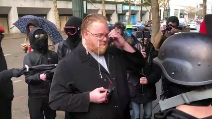 Protestors Evict Live Streamer From Area- funny videos