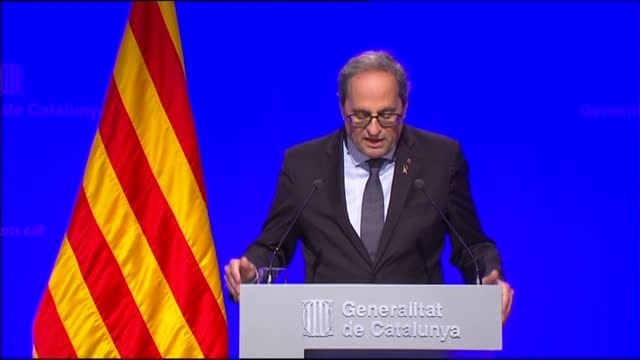 Torra califica de insuficiente e ineficaz la acción del Gobierno contra el coronavirus