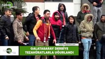Galatasaray derbiye tezahüratlarla uğurlandı