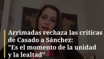 Arrimadas rechaza las críticas de Casado a Sánchez: 