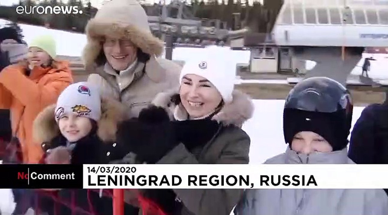 Russians amuse in creative home-made sledge riding