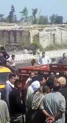 غرق أراضى زراعية بالشرقية بسبب انهيار جسر بحر البقر نتيجة الأمطار