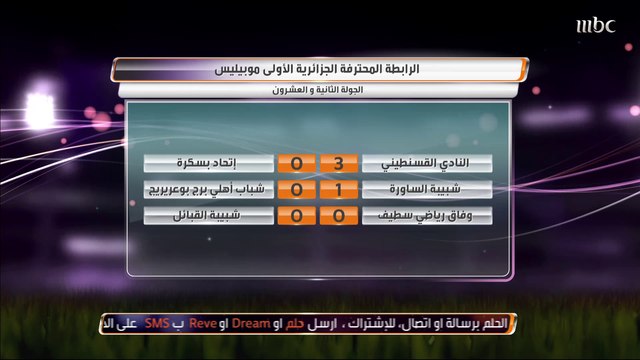 تعادل وفاق سطيف مع شبيبة القبائل في الرابطة المحترفة الجزائرية الأولى