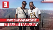 Renato Ibarra visitó sitio arqueológico con su mamá y su hermano