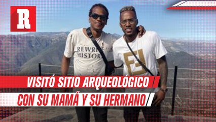Renato Ibarra visitó sitio arqueológico con su mamá y su hermano