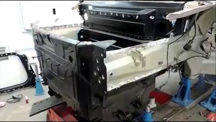 Riveting and glue-ing on Porsche with Wielander&Schill on Celette frame machine