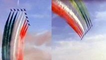 sky paint the Italian flag: Italian Air Force play nessun Dorma and sky paint the Italian flag