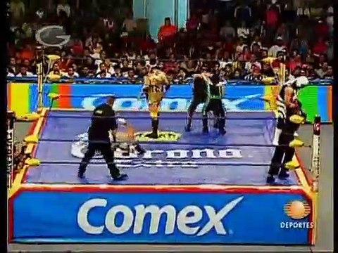 AAA Sin Limite 2009.10.30 Hidalgo - Match #03 Joe Lider, Nicho el Millonario & Mantra vs. Laredo Kid, Octagon & Super Fly