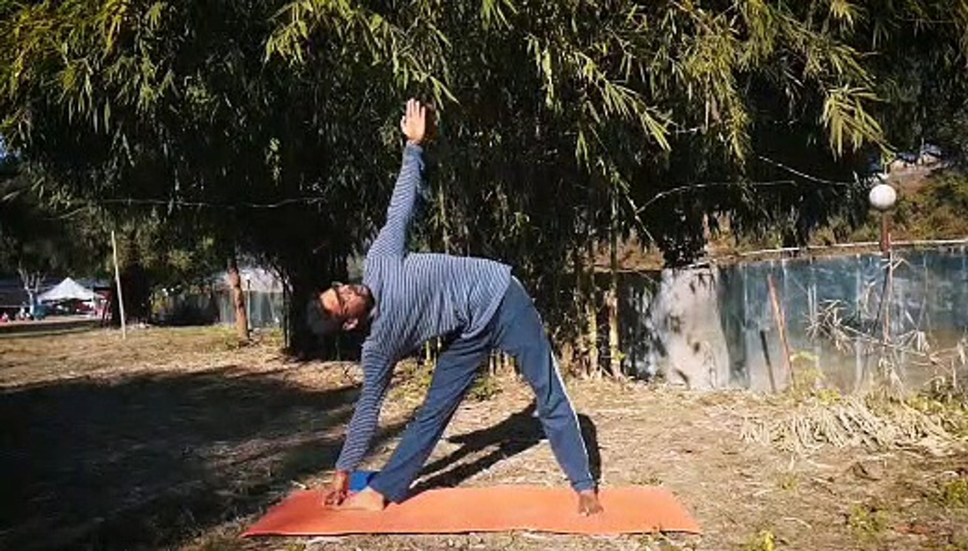 Triangle Yoga Pose - Yoga Tutorial (Step by Step) Himalayan Yoga Association 2020