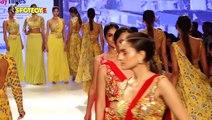 Diana Penty walks the ramp for Divya & Rajvir at the Bombay Times Fashion Week