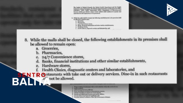 Ilang commercial establishments sa Makati, pansamantalang ipinasara