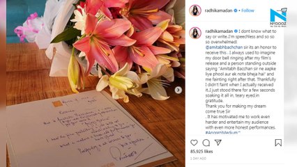 Big B sends handwritten note to Radhika Madan after watching Angrezi Medium
