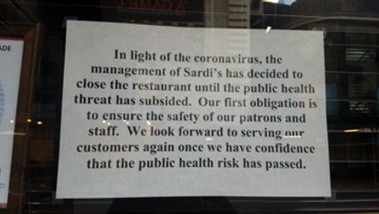 Broadway closed during social distancing