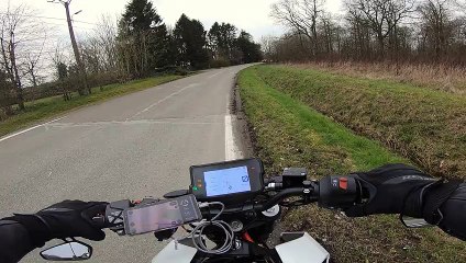 Near Miss as Motorcycles Overtake