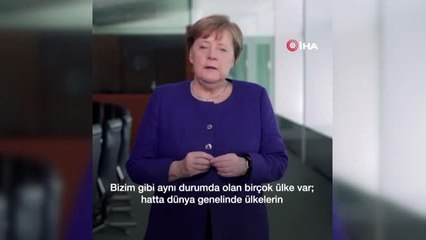 - Merkel'den, Türkçe alt yazılı korona virüsü mesajı