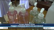 Siswa SMK di Polewali Mandar Bagikan Hand Sanitizer Buatan Sendiri Secara Gratis