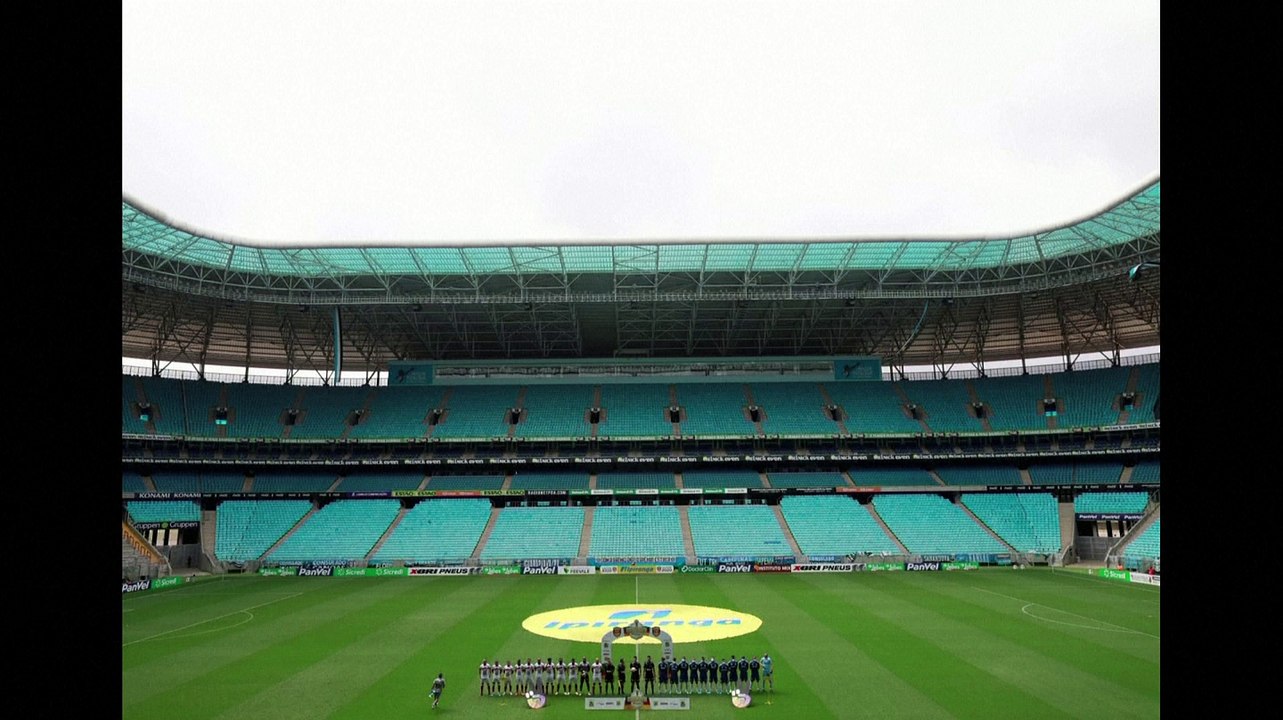 Brazilian team wear masks in protest at having to play