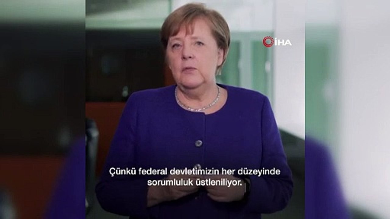 Merkel’den, Türkçe alt yazılı korona virüsü mesajı