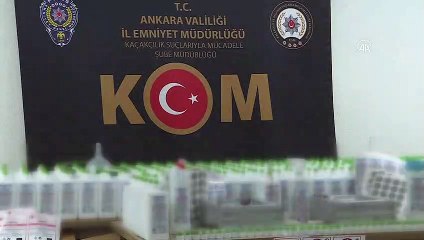 Sahte dezenfektan üreten suç örgütüne operasyonu - ANKARA