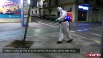 Utrera lucha contra el coronavirus limpiando calles con lejía