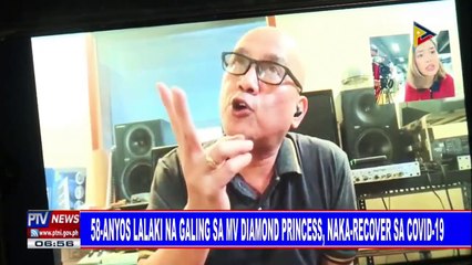 58-anyos na Filipino crew ng MV Diamond Princess, naka-recover sa CoVID-19