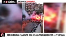 Coronavirus, a Bari flashmob con fuochi d'artificio e folla in strada per cantare inno | Notizie.it