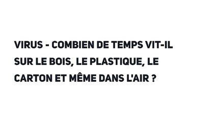 Combien de temps vit-il sur le bois, le plastique, le carton et même dans l'air ?