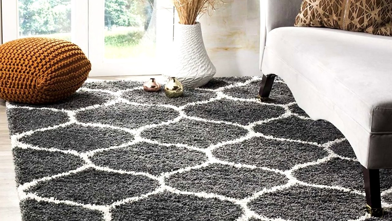 HOME DECOR - SHAG TRELLIS COLLECTION AREA RUG COLOR OPTIONS