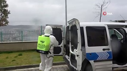 Polis araçlarına korona virüs tedbiri