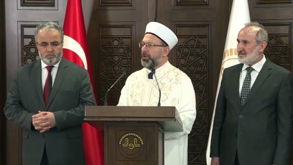 Erbaş: 'Camilerin münferiden namaz kılmak isteyenler için açık bulundurulmasının uygun olacağına karar verilmiştir' - ANKARA