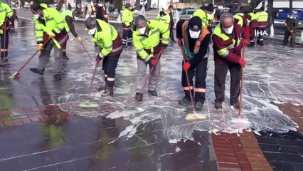Elazığ'da korona virüsüne karşı kapsamlı temizlik