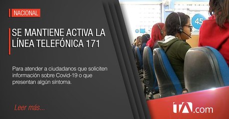 Línea telefónica 171 se mantiene activa para información sobre Covid-19