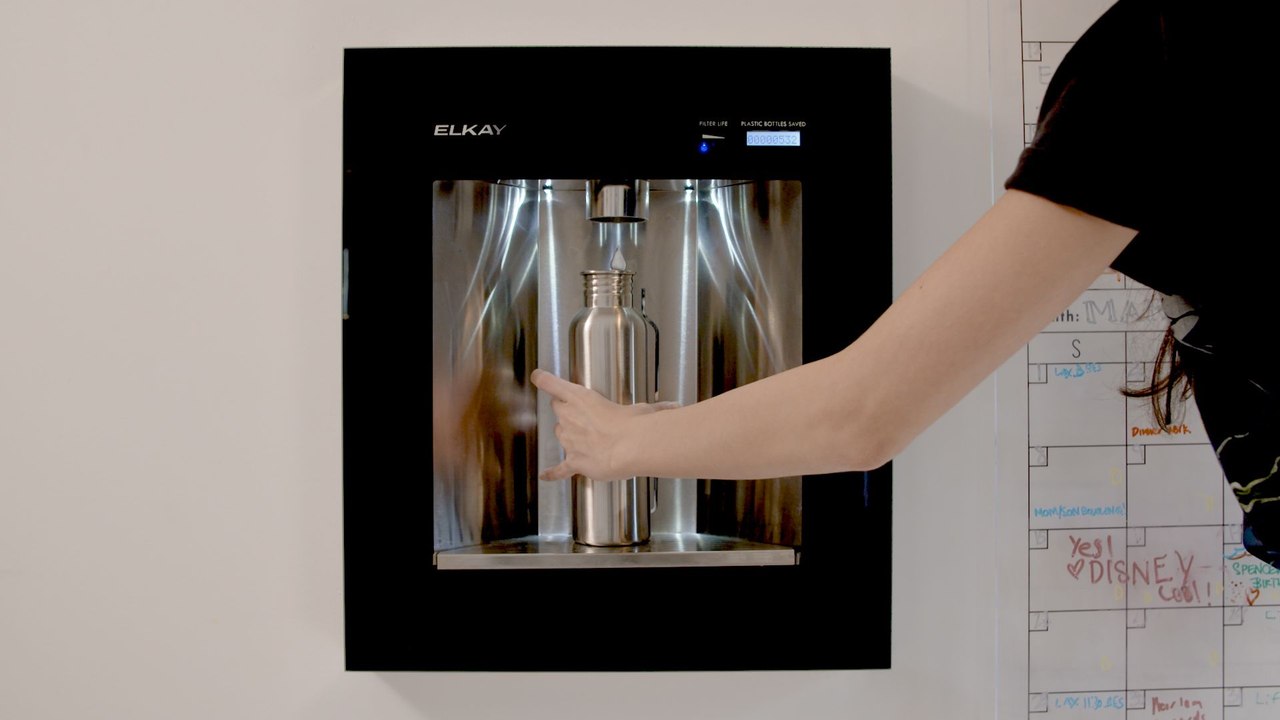 Elkay's ezH2O Liv Built-in Water Dispenser Replaces All Your Plastic Bottles