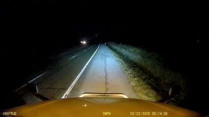 Truck Tips Over After Leaving Highway