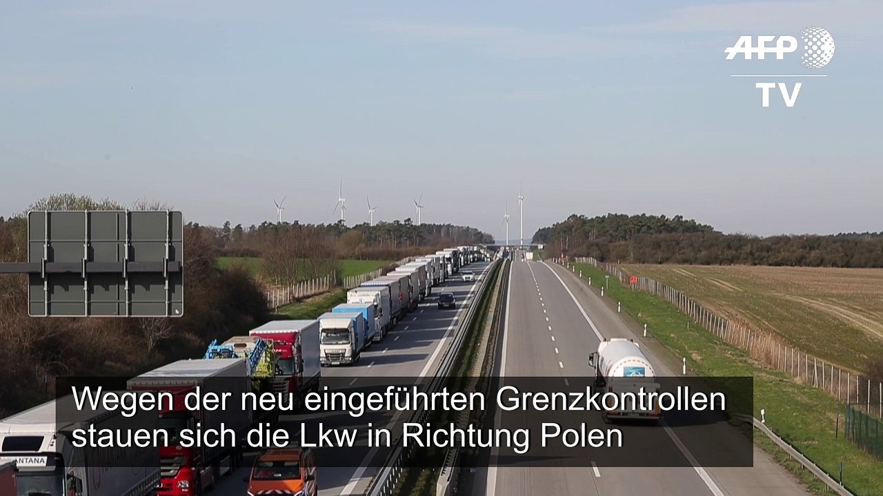 Kilometerlanger Lkw-Stau an polnischer Grenze