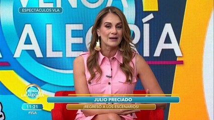 Julio Preciado llega a los escenarios con mayor actitud. | Venga La Alegría