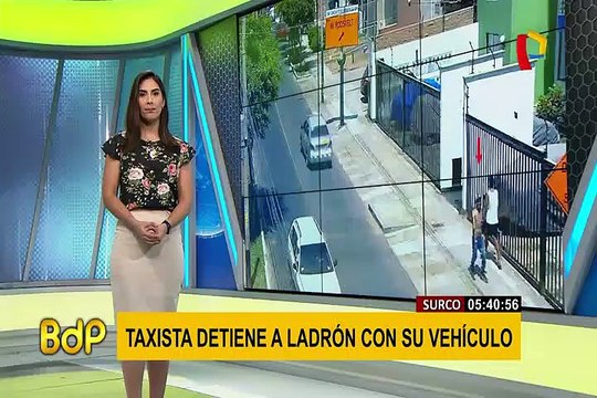 Surco: taxista cerró paso a ladrón y logró que serenos lo intervengan