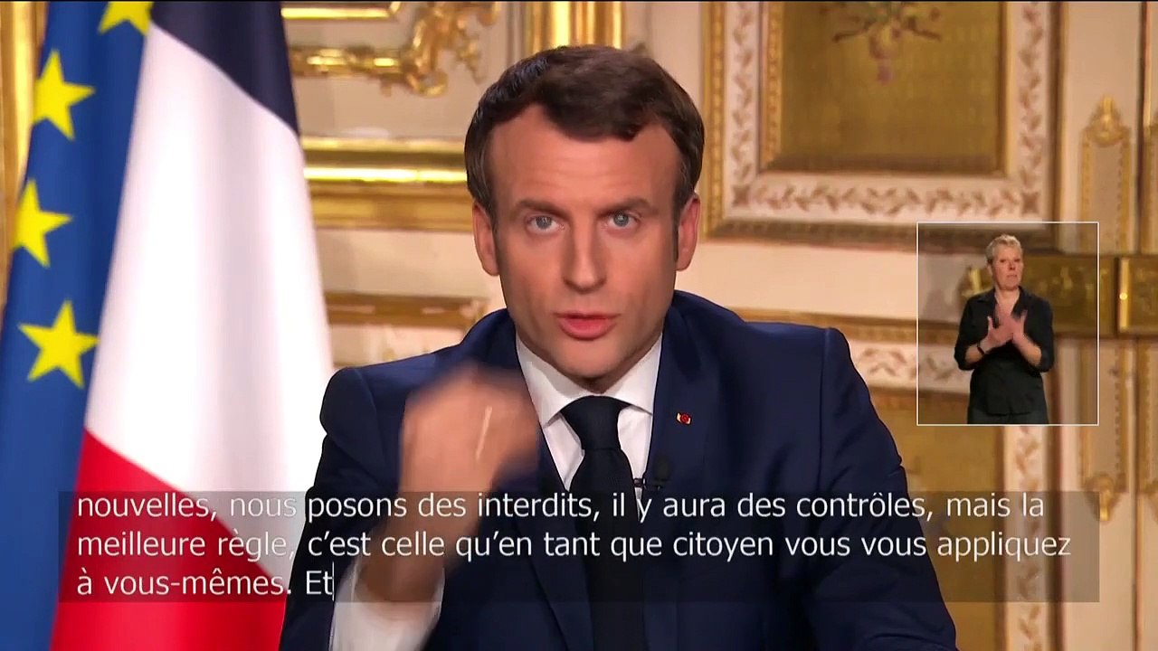 Emmanuel Macron: "Nous sommes en guerre ! Pour 15 jours, les réunions amicales et familiales seront interdites. Seuls les trajets nécessaires sont autorisés. Le second tour des municipales est reporté"