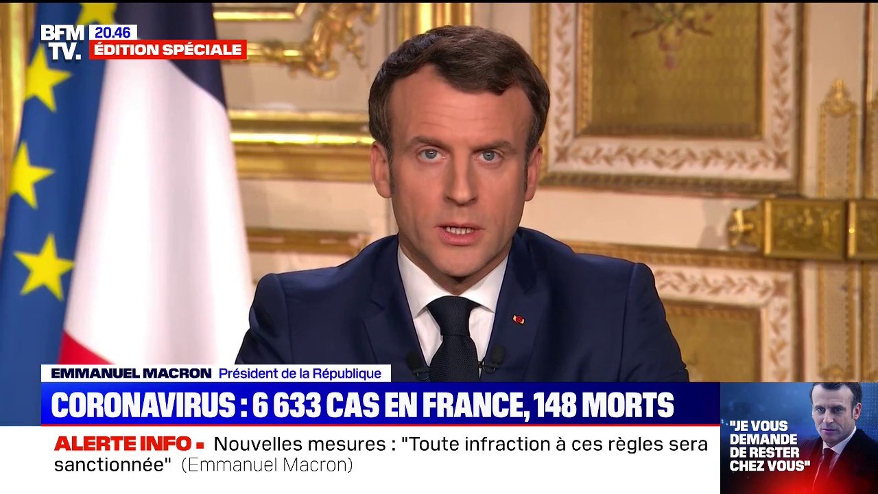 Emmanuel Macron : "les réunions familiales ou amicales ne seront plus permises, se promener, retrouver ses amis dans les parcs, dans la rue, ne sera plus possible"