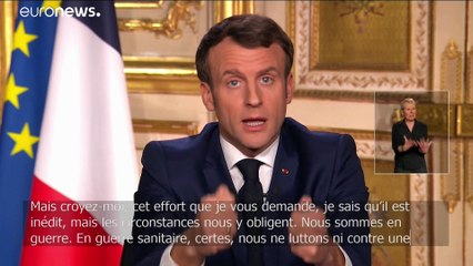 Macron: "Wir sind im Krieg" Nicht-Beachtung der Regeln wird bestraft