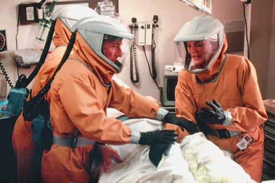 Outbreak movie - USA Pandemic - Coronavirus in America - Dustin Hoffman, Rene Russo, Morgan Freeman, Donald Sutherland