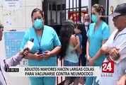 Adultos mayores acudieron a centros de salud de Lima para vacunarse contra neumococo
