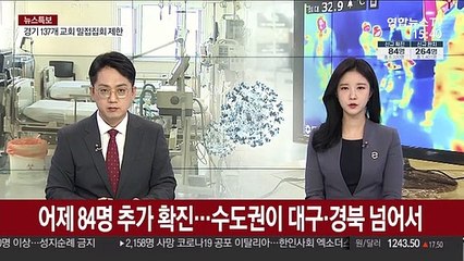 어제 84명 추가 확진…수도권이 대구·경북 넘어서