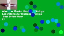 About For Books  Hands-On Biology: Laboratories for Distance Learning  Best Sellers Rank : #1