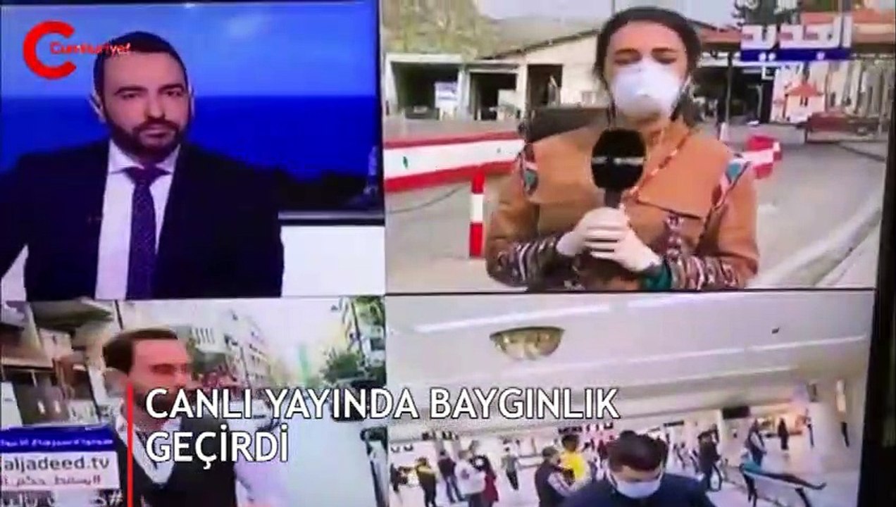 Koronavirüs için önlem almıştı! Canlı yayında yere yığıldı