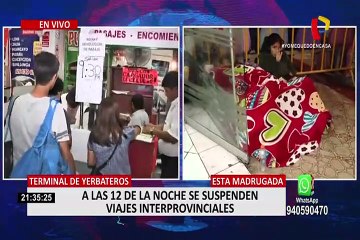 下载视频: Conozca lo que se vivió en el Terminal de Yerbateros horas antes de la suspensión de viajes interprovinciales